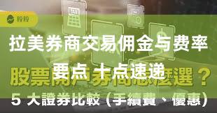 拉美券商交易佣金与费率要点 十点速递